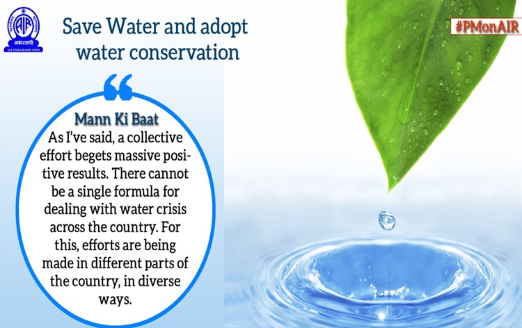 PM Modi calls upon people to start mass movement for water conservation 